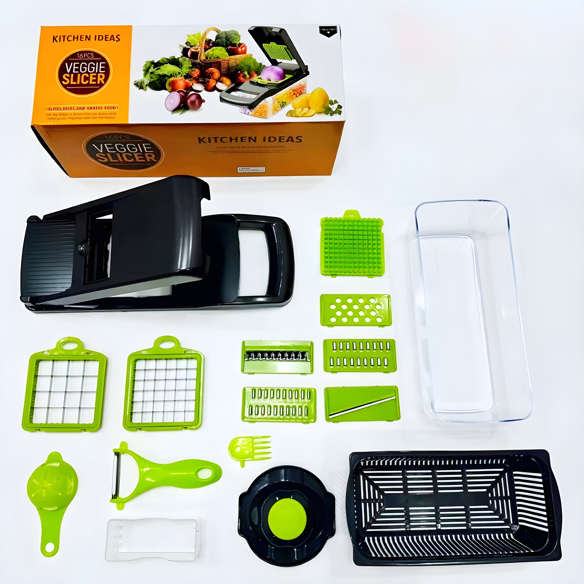14-in-1 Vegetable Chopper & Food Dicer With Multi Blades & Container